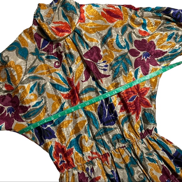 J. ELLIS Vintage Floral Long Sleeve Mock Neck Maxi Dress 16 - Picture 7 of 14